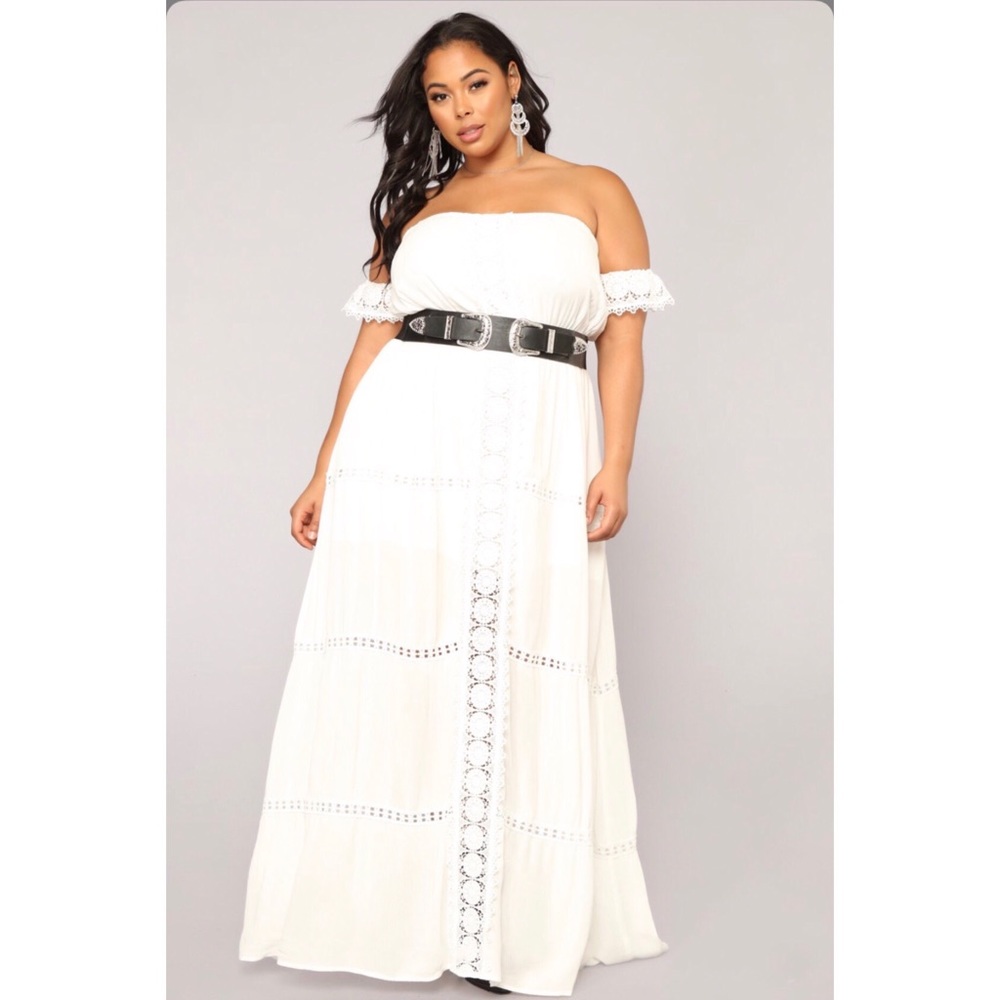 Fashion Nova white maxi dress (Moment of Zen)